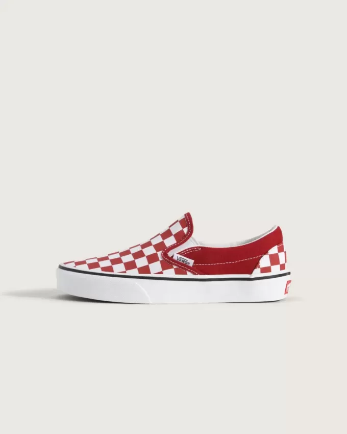 Big Kids Classic Slip-On Checkerboard Sko Big Kids Classic Slip-On Checkerboard Sko