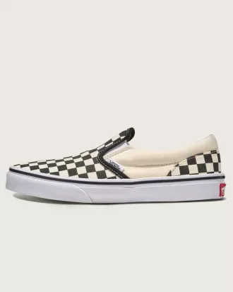 Big Kids Classic Slip-On Checkerboard Sko Big Kids Classic Slip-On Checkerboard Sko