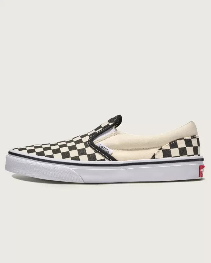 Big Kids Classic Slip-On Checkerboard Sko Big Kids Classic Slip-On Checkerboard Sko