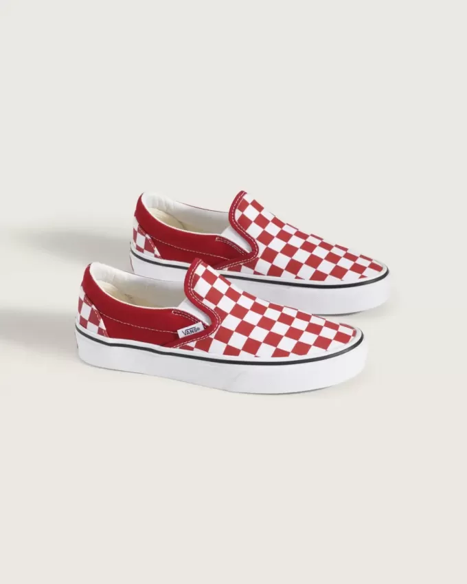Big Kids Classic Slip-On Checkerboard Sko Big Kids Classic Slip-On Checkerboard Sko