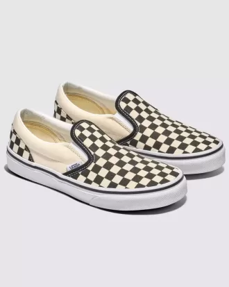 Big Kids Classic Slip-On Checkerboard Sko Big Kids Classic Slip-On Checkerboard Sko