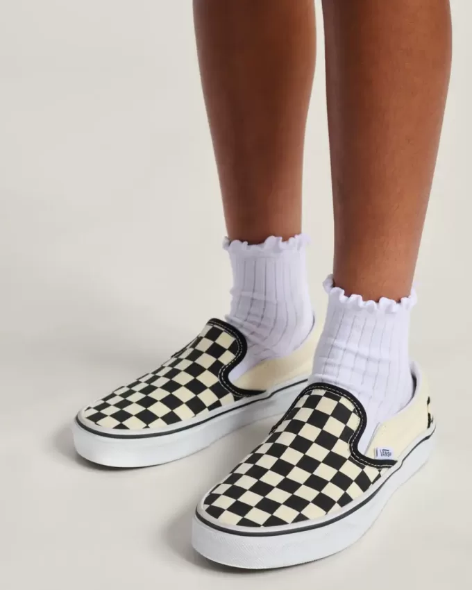 Big Kids Classic Slip-On Checkerboard Sko Big Kids Classic Slip-On Checkerboard Sko