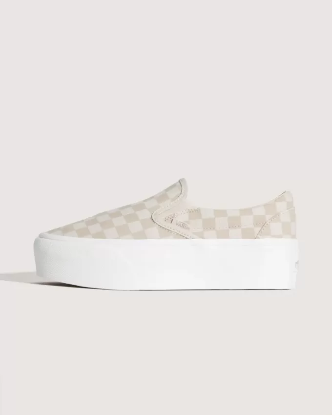 Klassisk Slip-On Platform Checkerboard Sko Klassisk Slip-On Platform Checkerboard Sko