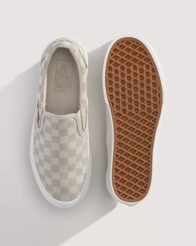 Klassisk Slip-On Platform Checkerboard Sko Klassisk Slip-On Platform Checkerboard Sko