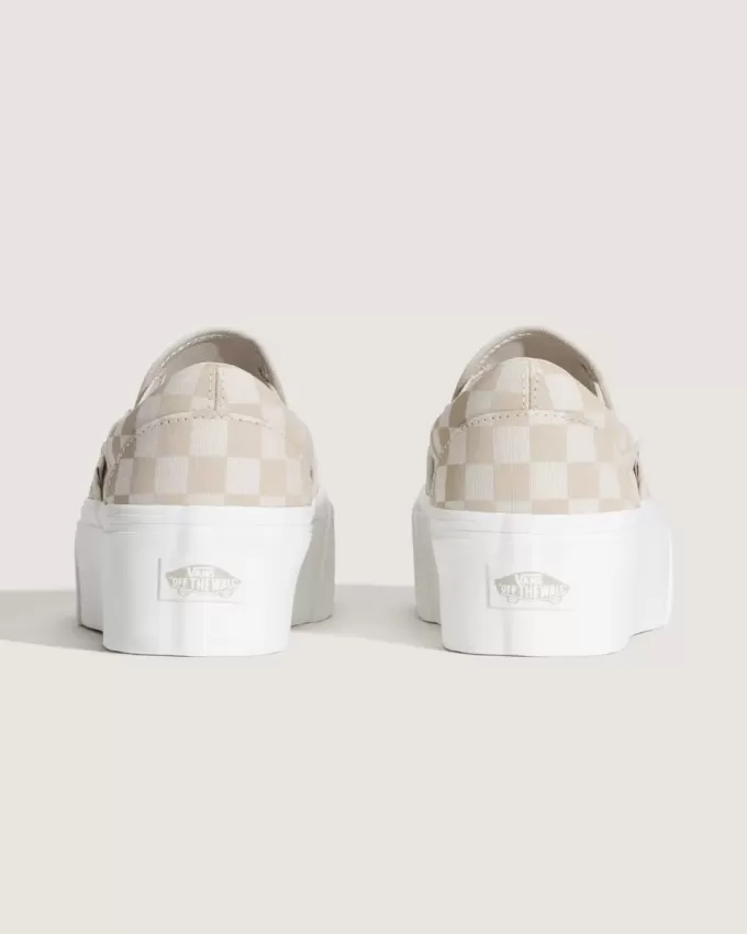 Klassisk Slip-On Platform Checkerboard Sko Klassisk Slip-On Platform Checkerboard Sko