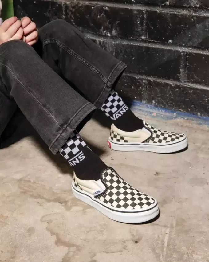 Little Kids Classic Slip-On Checkerboard Sko Little Kids Classic Slip-On Checkerboard Sko